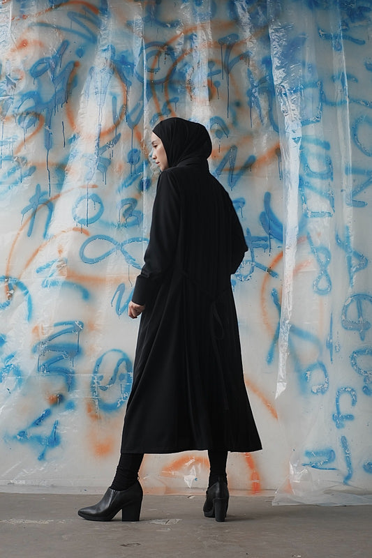 RASHAWL OMONO SHIRT DRESS BACK PLEATS