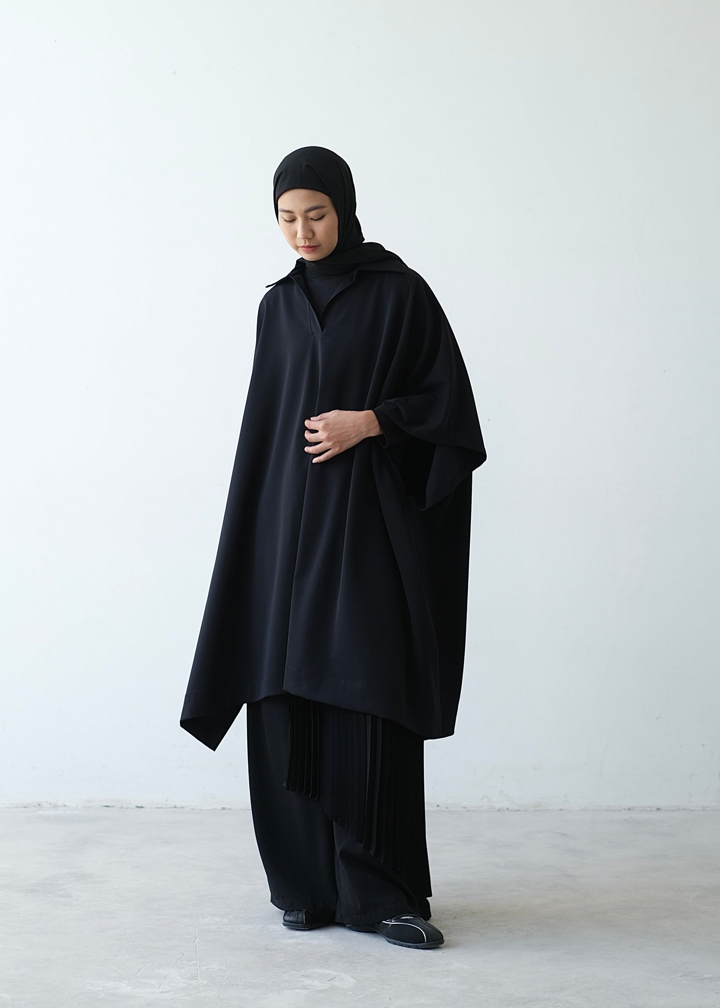 RASHAWL SAKURA OVERSIZE VEST WITH COLLAR