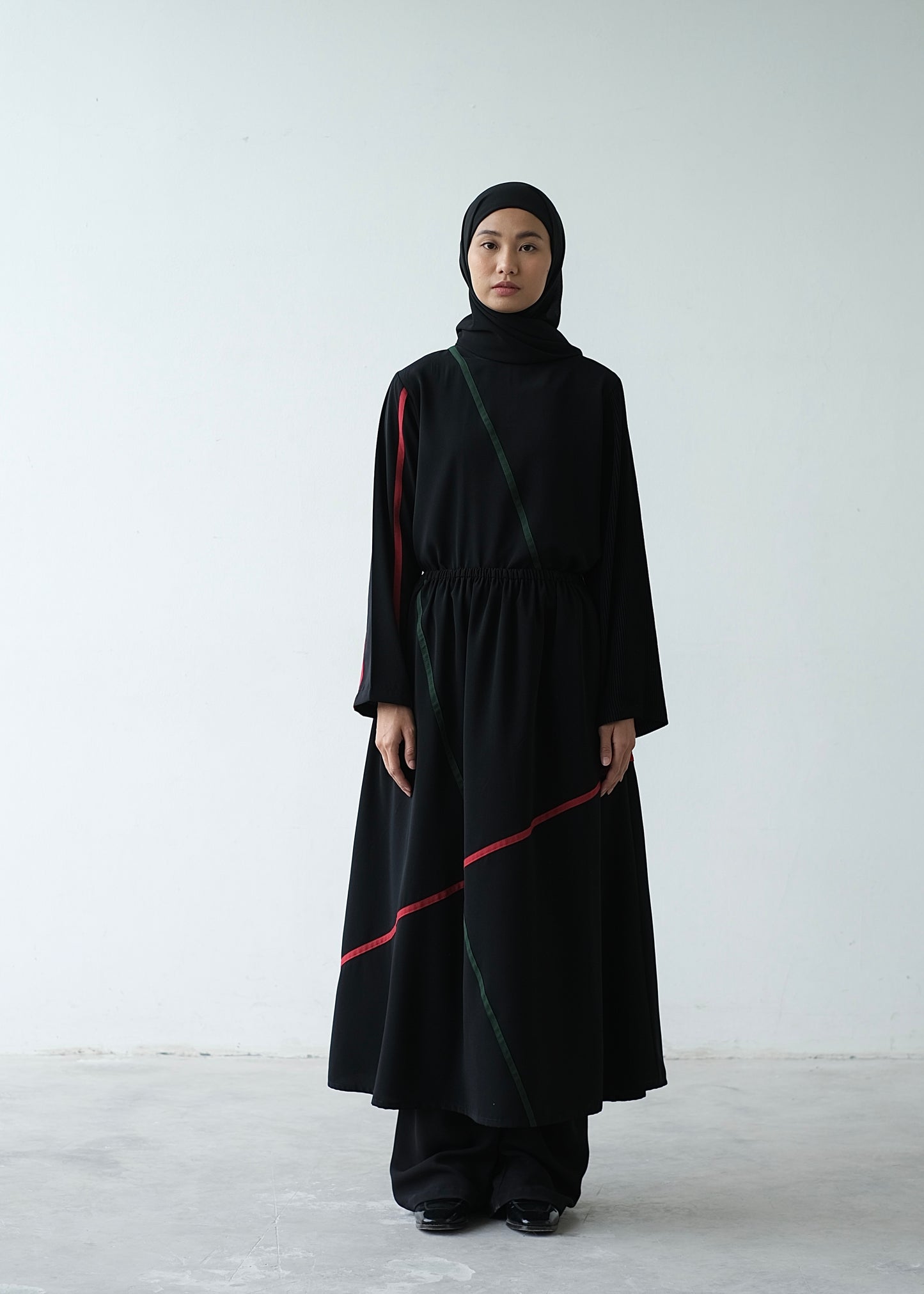 RASHAWL LEVY PLEATED PATCH BLOUSE