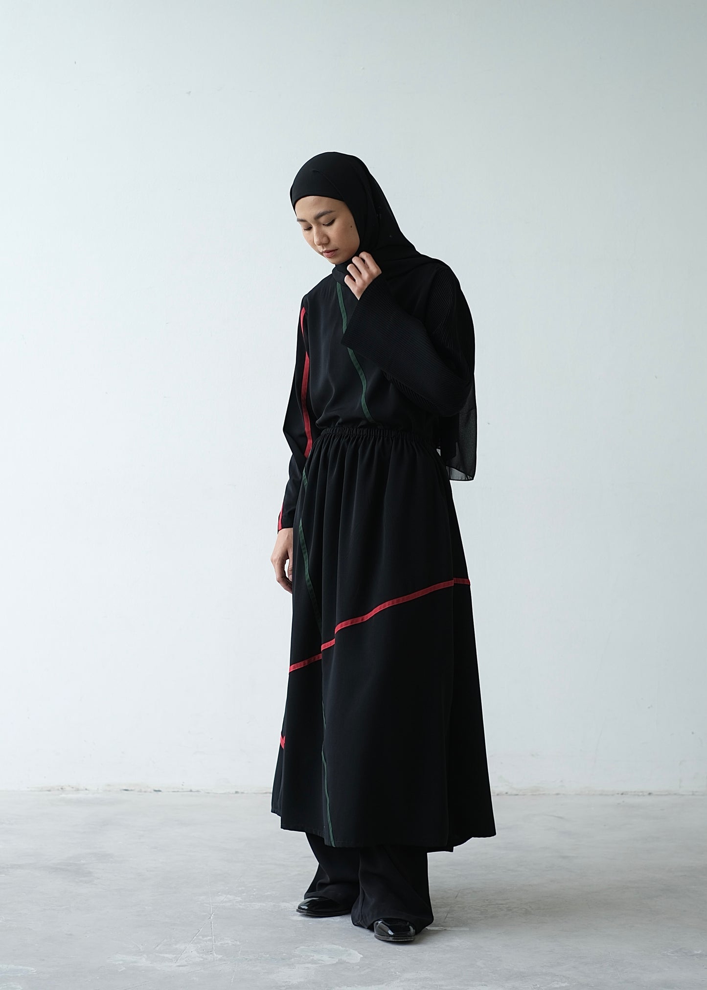 RASHAWL LEVY PLEATED PATCH BLOUSE