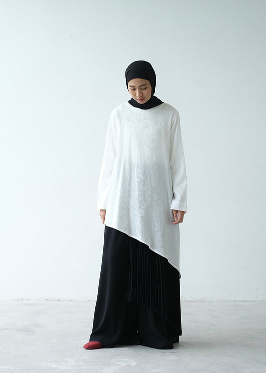 RASHAWL AJISAI LAYERED PLEATS PANTS