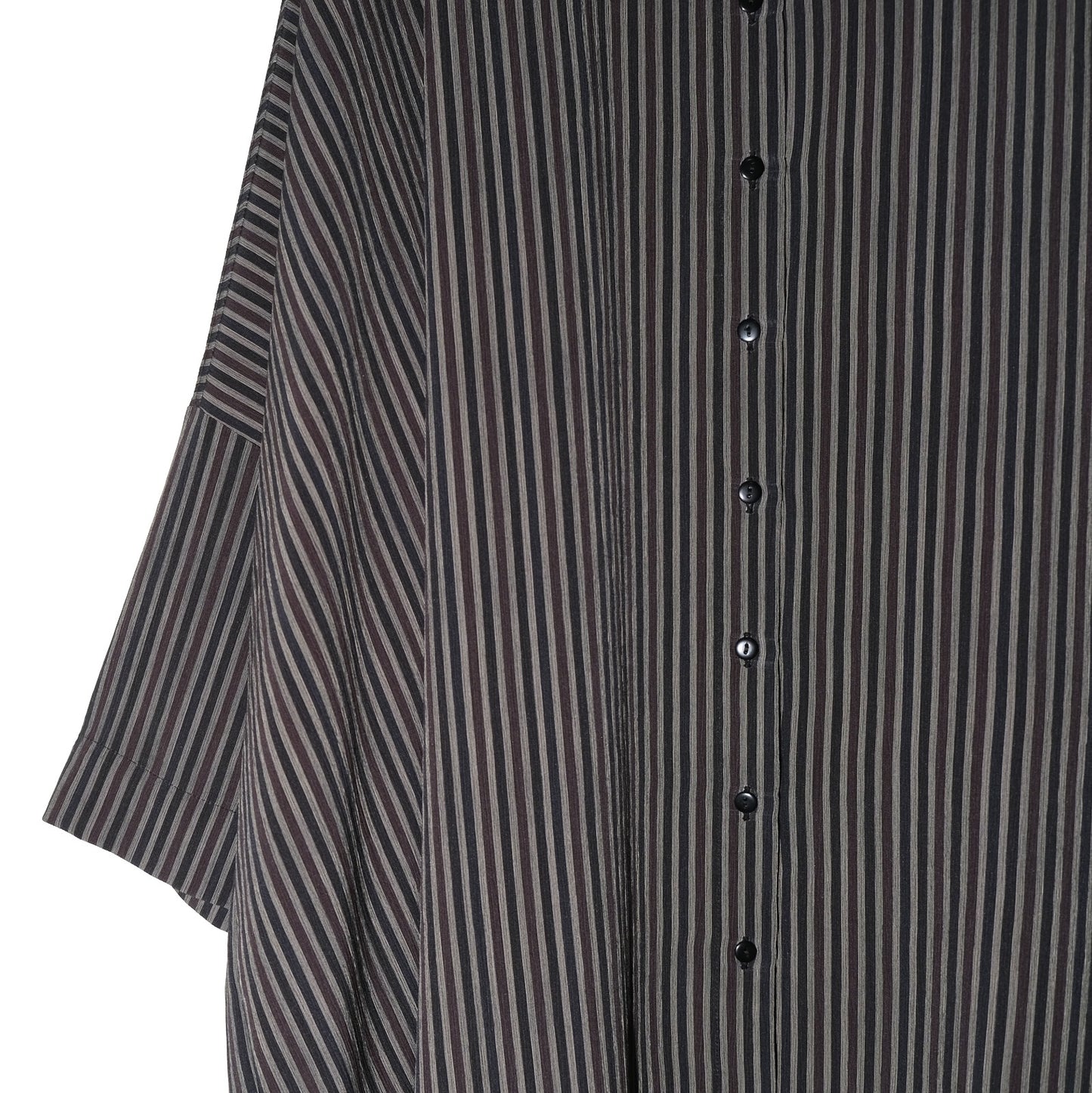 RASHAWL HUNTER OVERSIZED STRIPES FRILL SHIRT