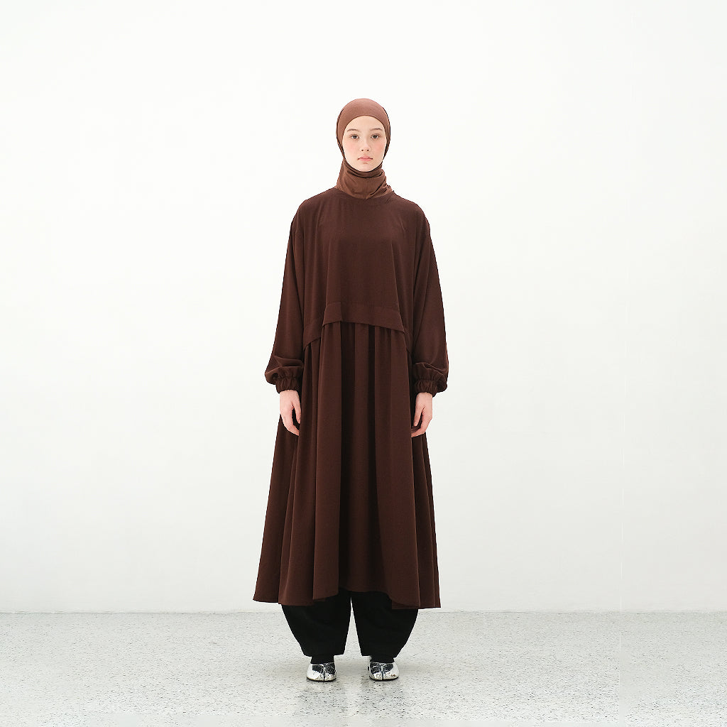 RASHAWL OTSU SHOULDER OPEN DRESS