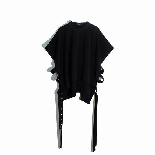 RASHAWL BUNDLING 03 - SHINMACHI PLEATED BARREL PANTS BLACK + DIANTHA VEST BLACK