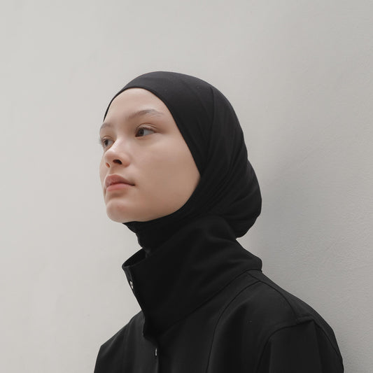 RASHAWL BUNDLING 01 - PARACHUTE PARKA + EASSI INSTANT HIJAB BLACK
