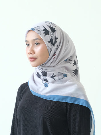 RASHAWL SCARF MENKAURE WHIMSICAL WHITE