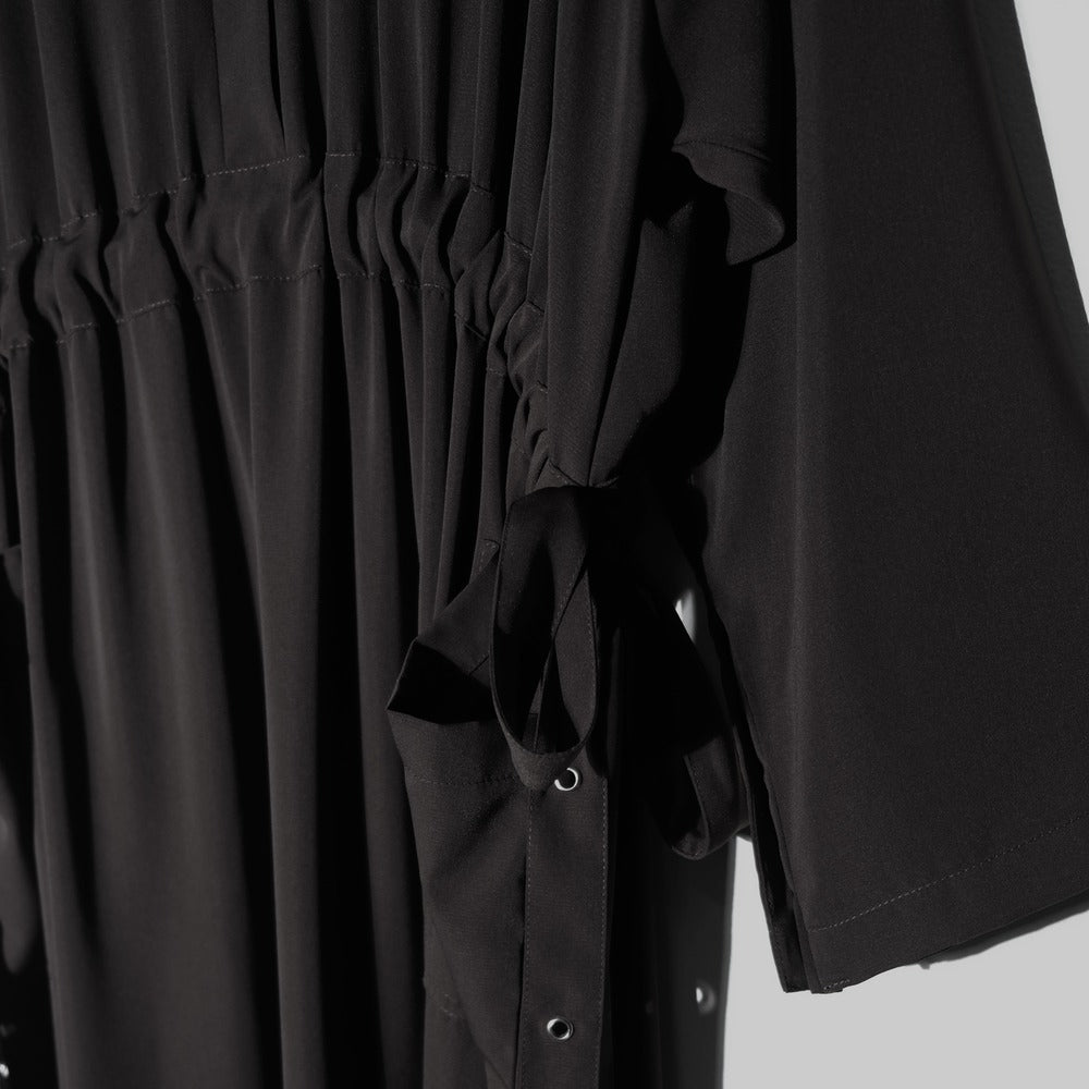 RASHAWL LILAC DRAWSTRING UTILITY ABAYA