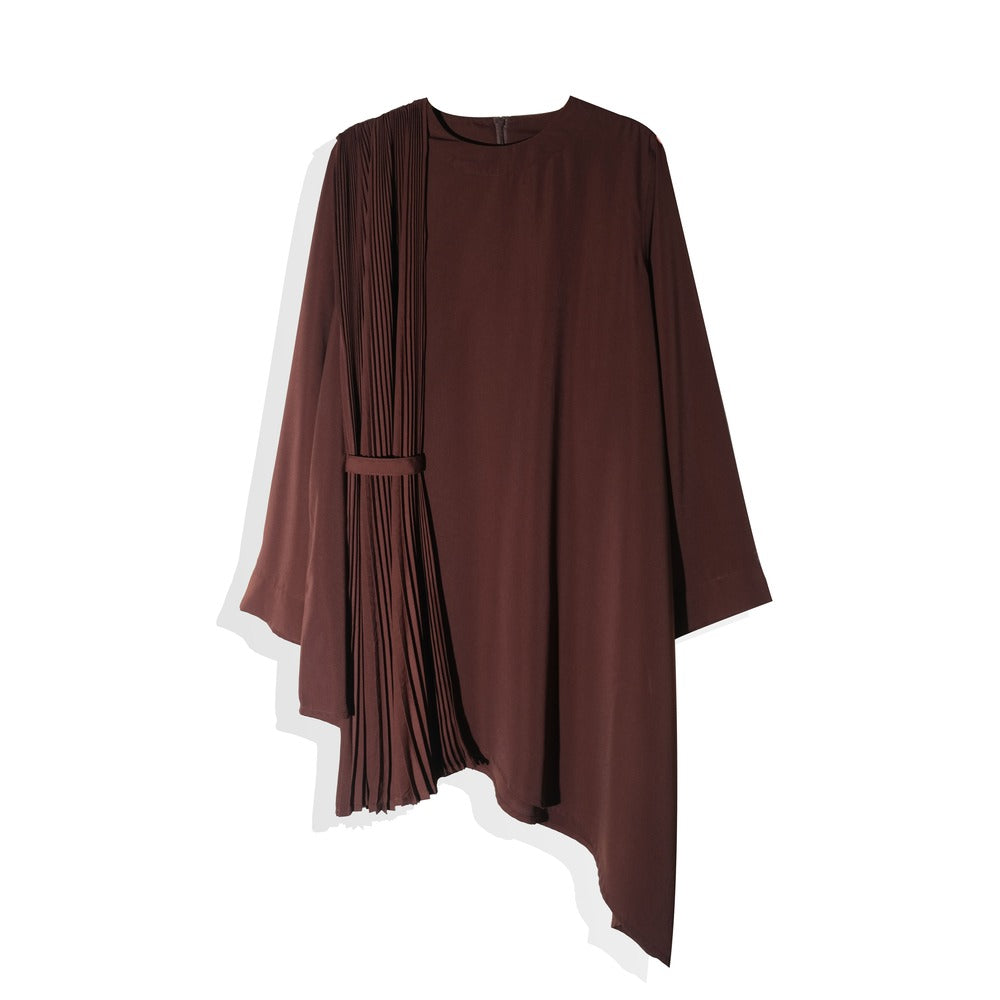 RASHAWL PRIMROSE ASSYMETRIC PLEATS BLOUSE