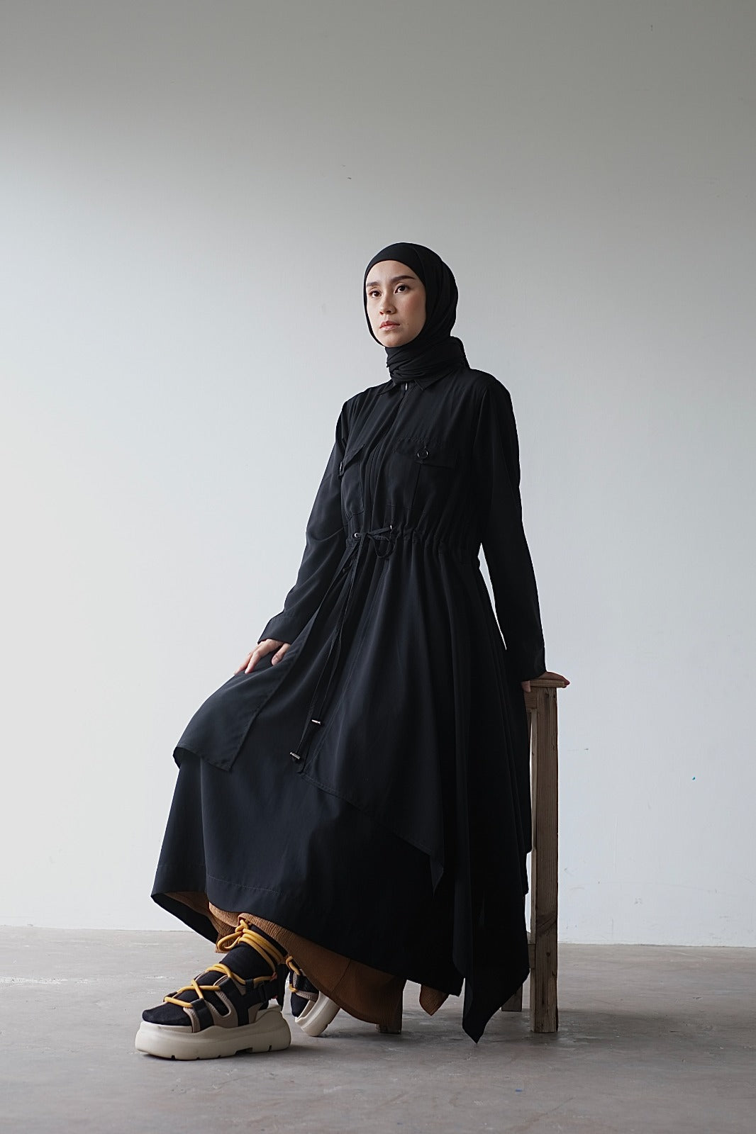 RASHAWL ABUMA LAYERED POCKET DRESS