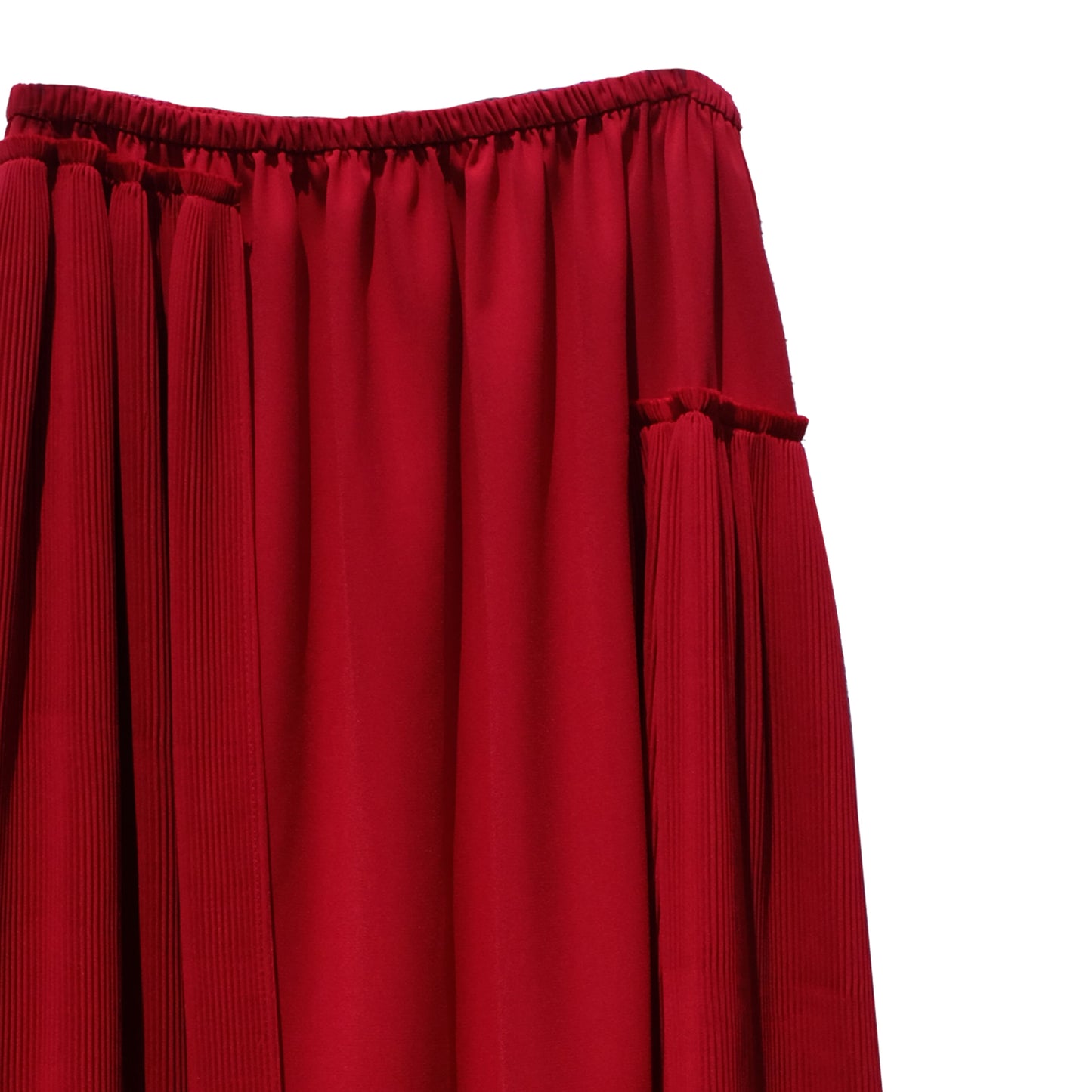 RASHAWL ASAGO PLEATED LAYERED SKIRT