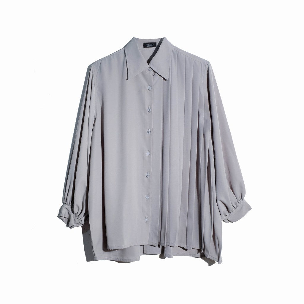 RASHAWL LAUSANNE OVERSIZED PLEATED SHIRT