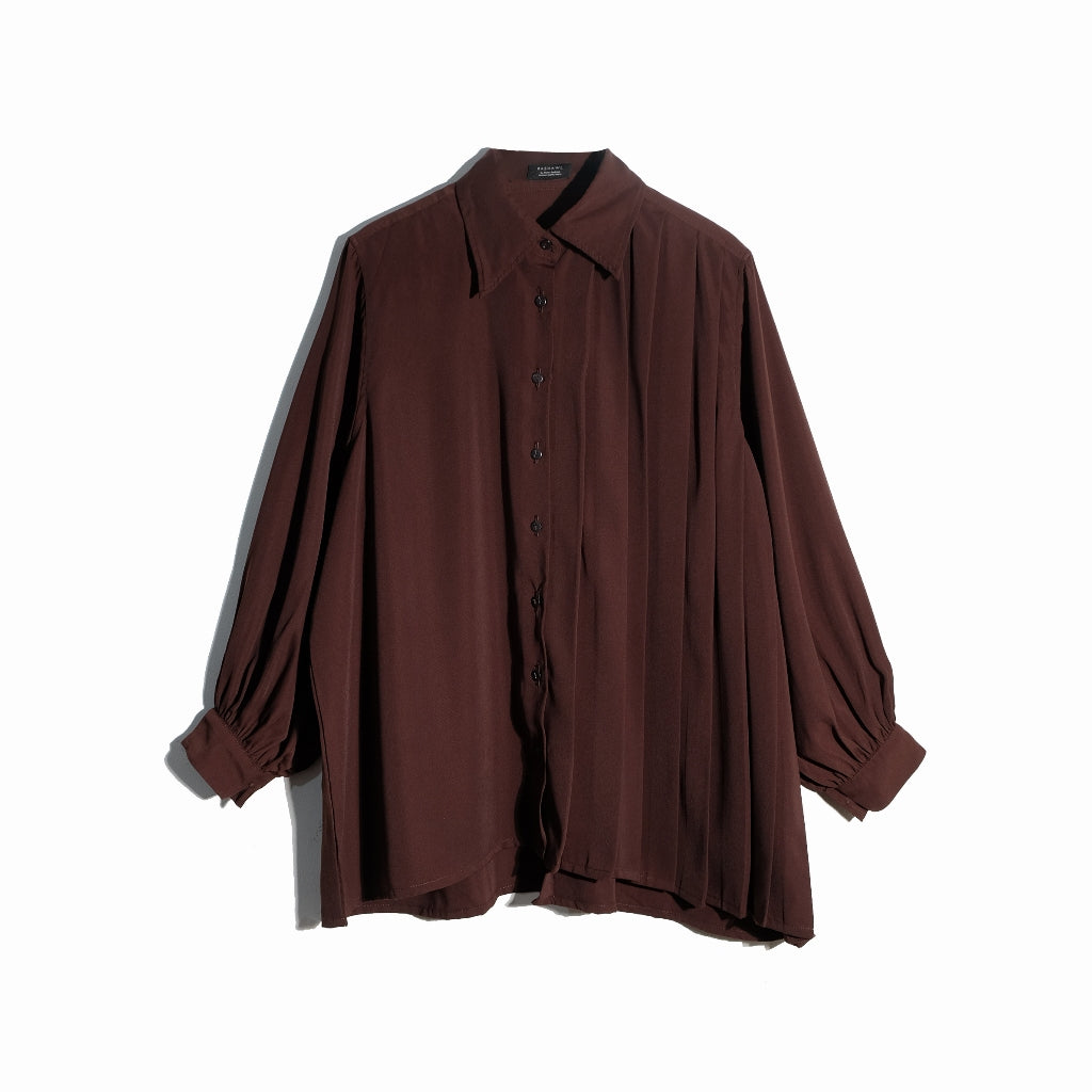 RASHAWL LAUSANNE OVERSIZED PLEATED SHIRT
