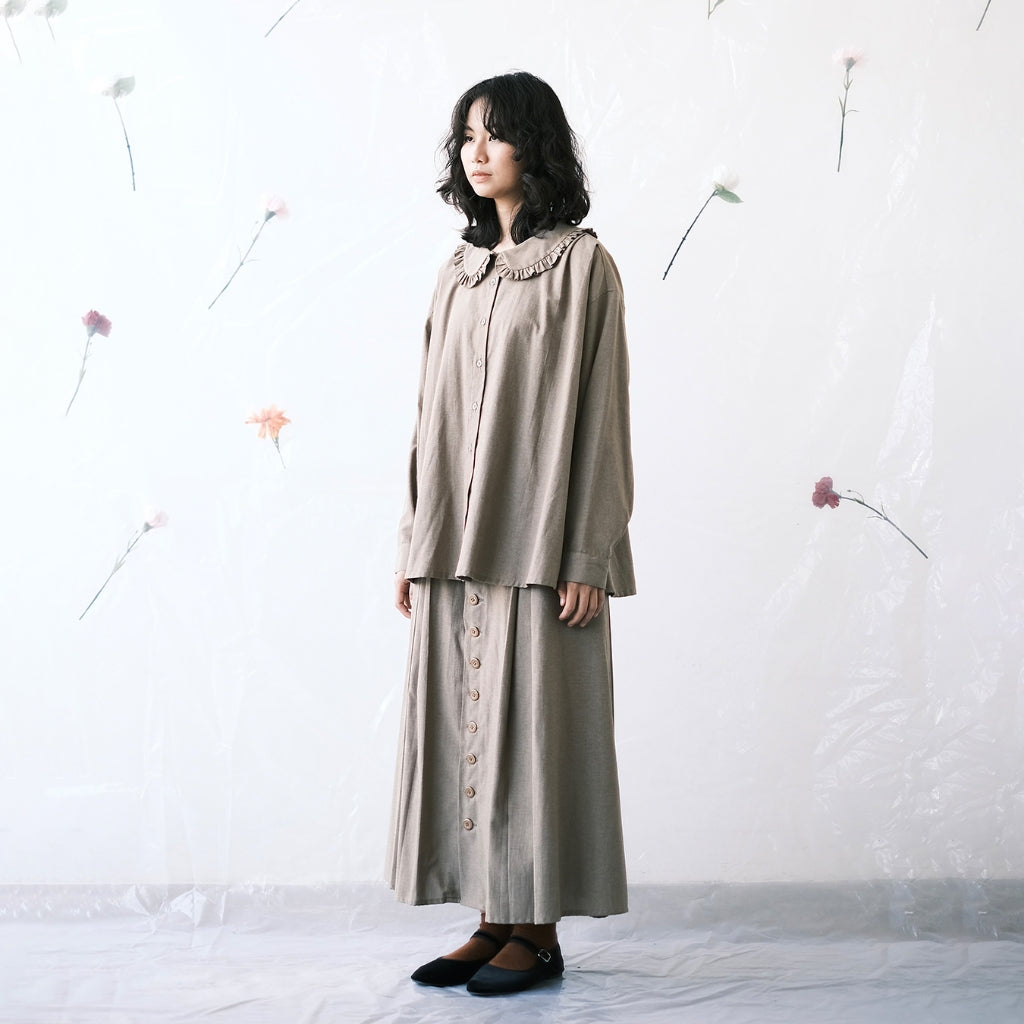 DAYCLOTH FUMIKO RUFFLES COLLAR SHIRT