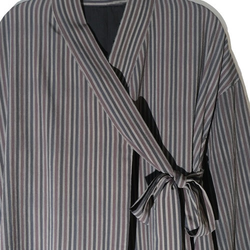 RASHAWL BEAVER STRIPES KIMONO JACKET