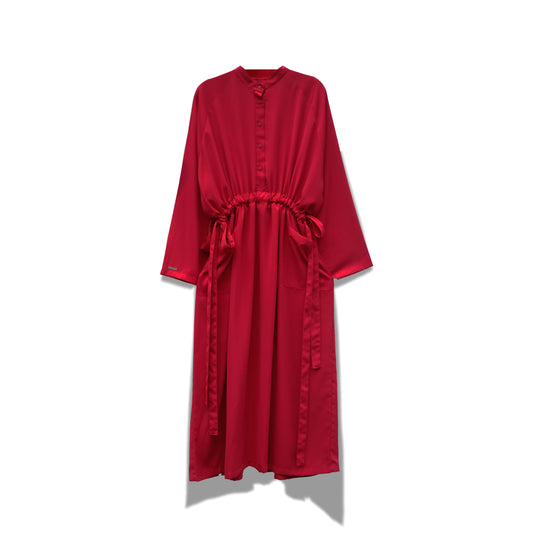 RASHAWL LILAC DRAWSTRING ABAYA