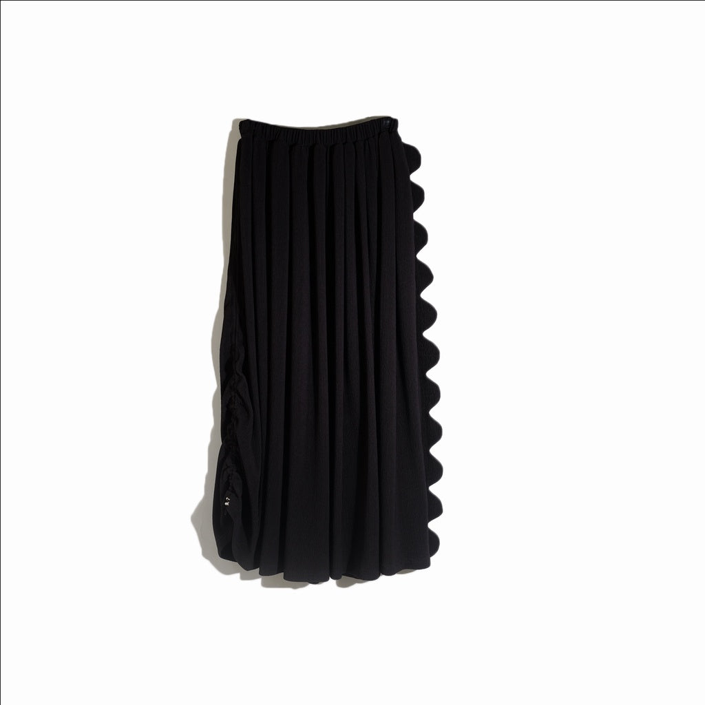 RASHAWL SHONAI DRAWSTRING SCALLOP SKIRT