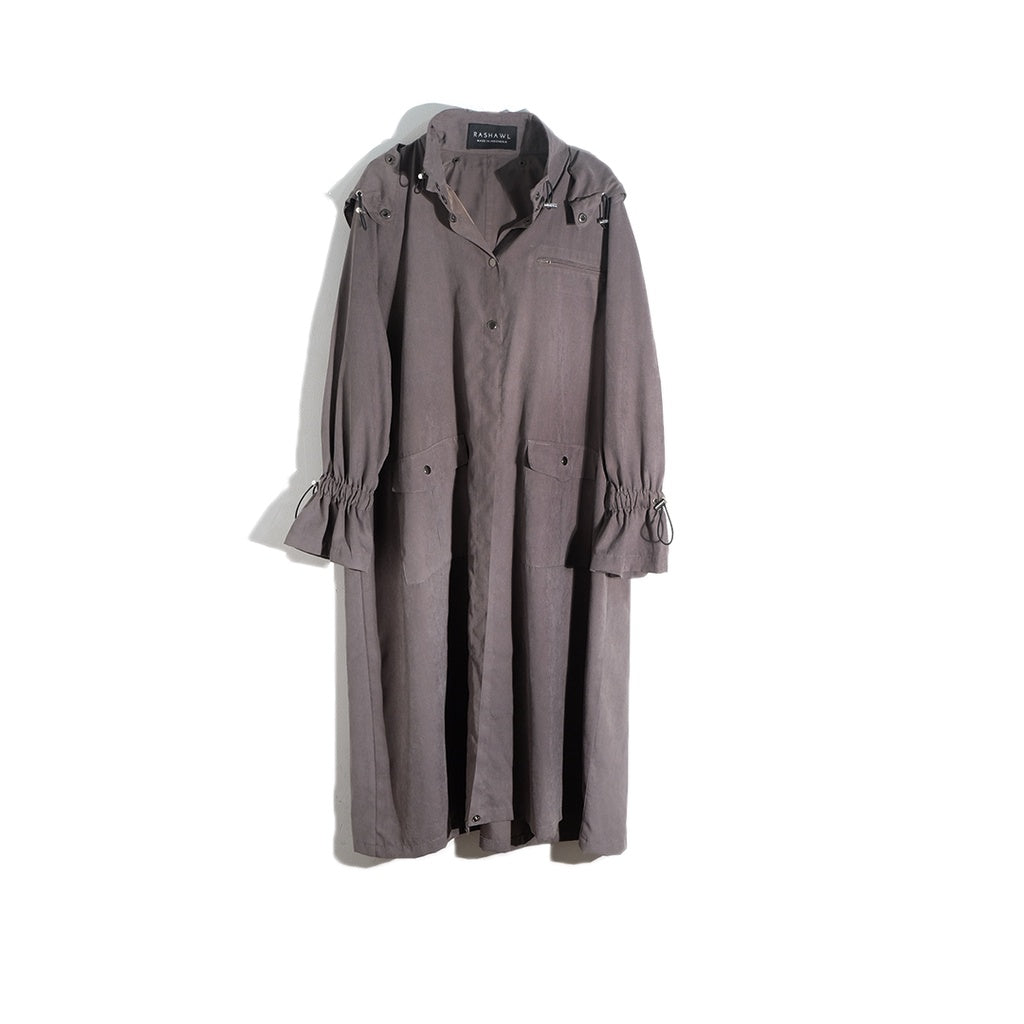 RASHAWL KUROBE LONG JACKET WITH HOODIE