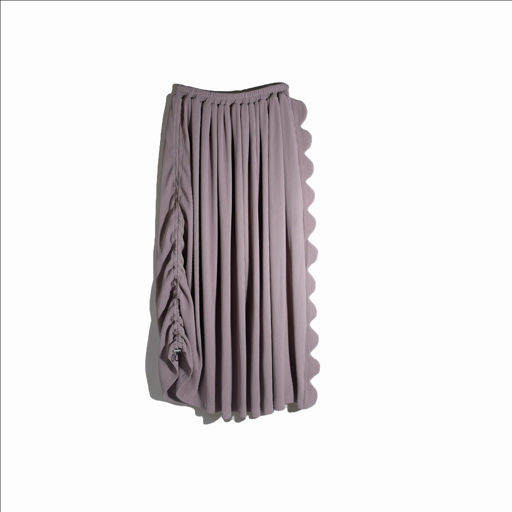 RASHAWL SHONAI DRAWSTRING SCALLOP SKIRT