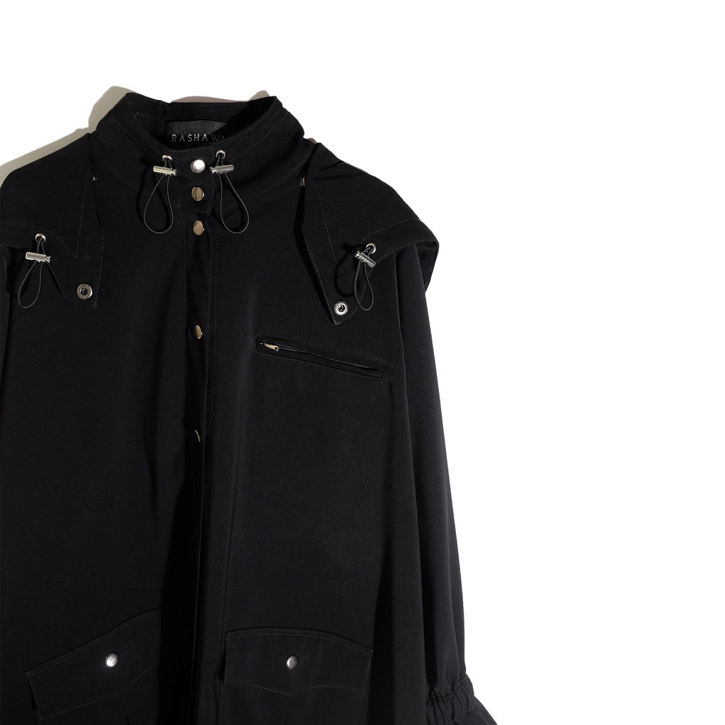 RASHAWL KUROBE LONG JACKET WITH HOODIE