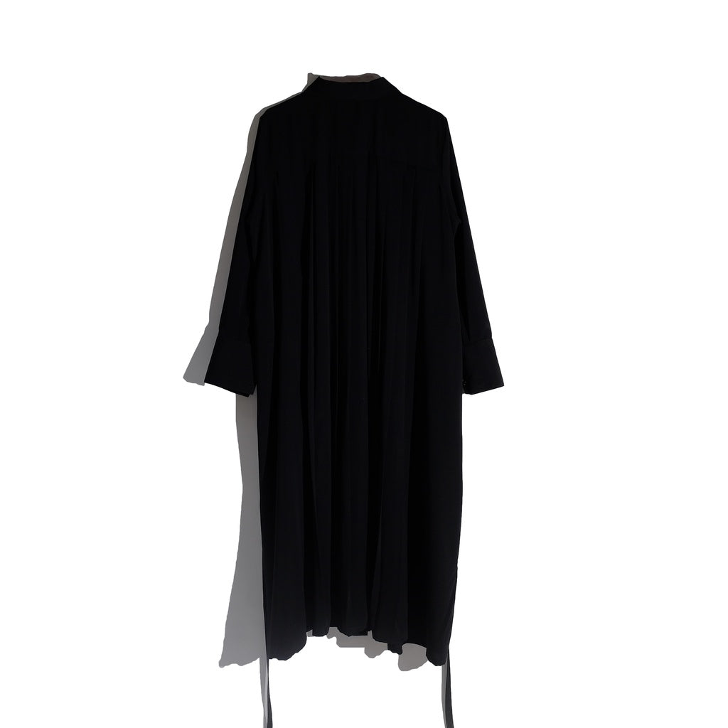 RASHAWL OMONO SHIRT DRESS BACK PLEATS