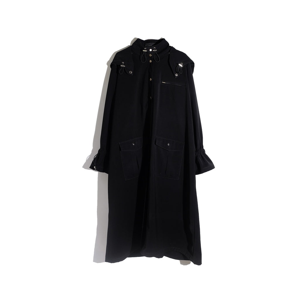 RASHAWL KUROBE LONG JACKET WITH HOODIE