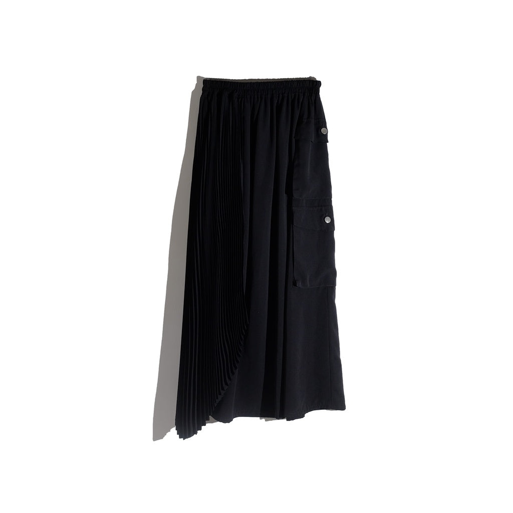 RASHAWL SHIRA LAYERED PLEATS SKIRT WITH POCKET