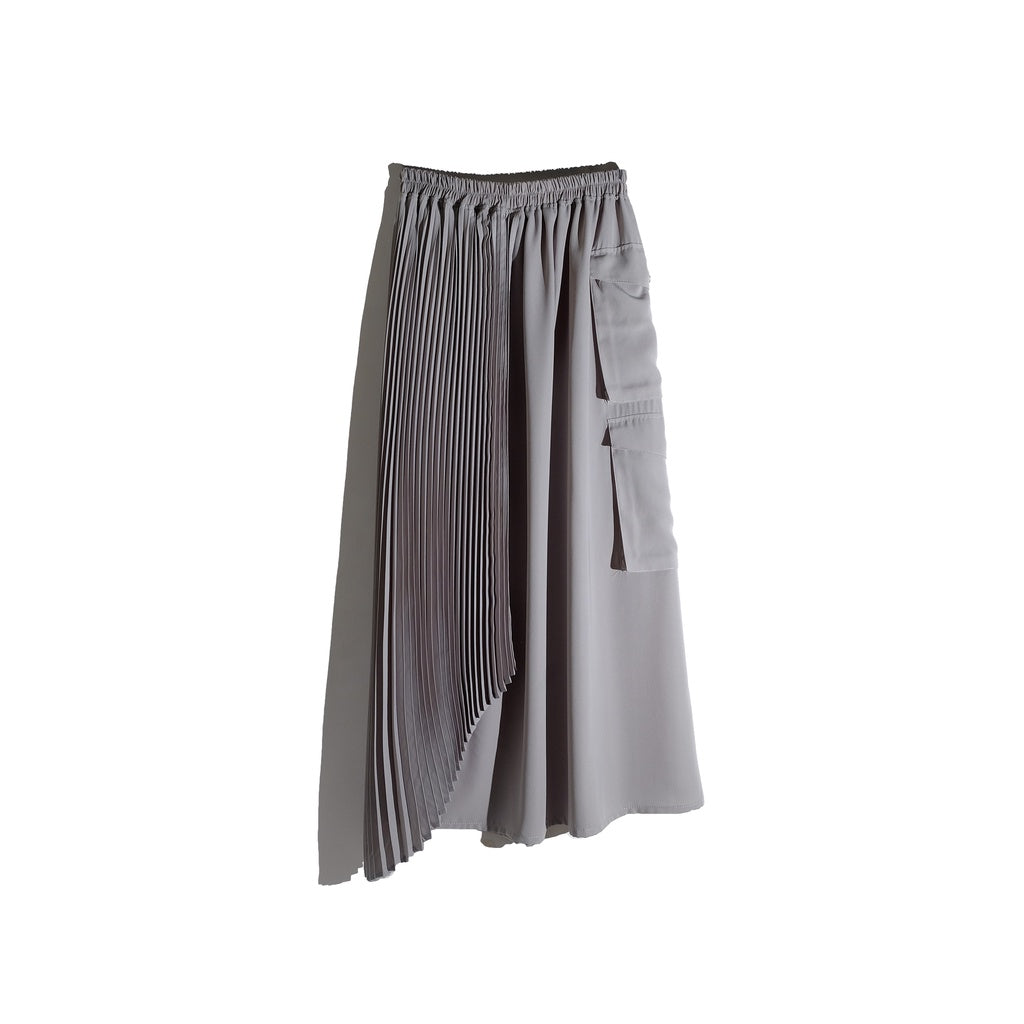 RASHAWL SHIRA LAYERED PLEATS SKIRT WITH POCKET