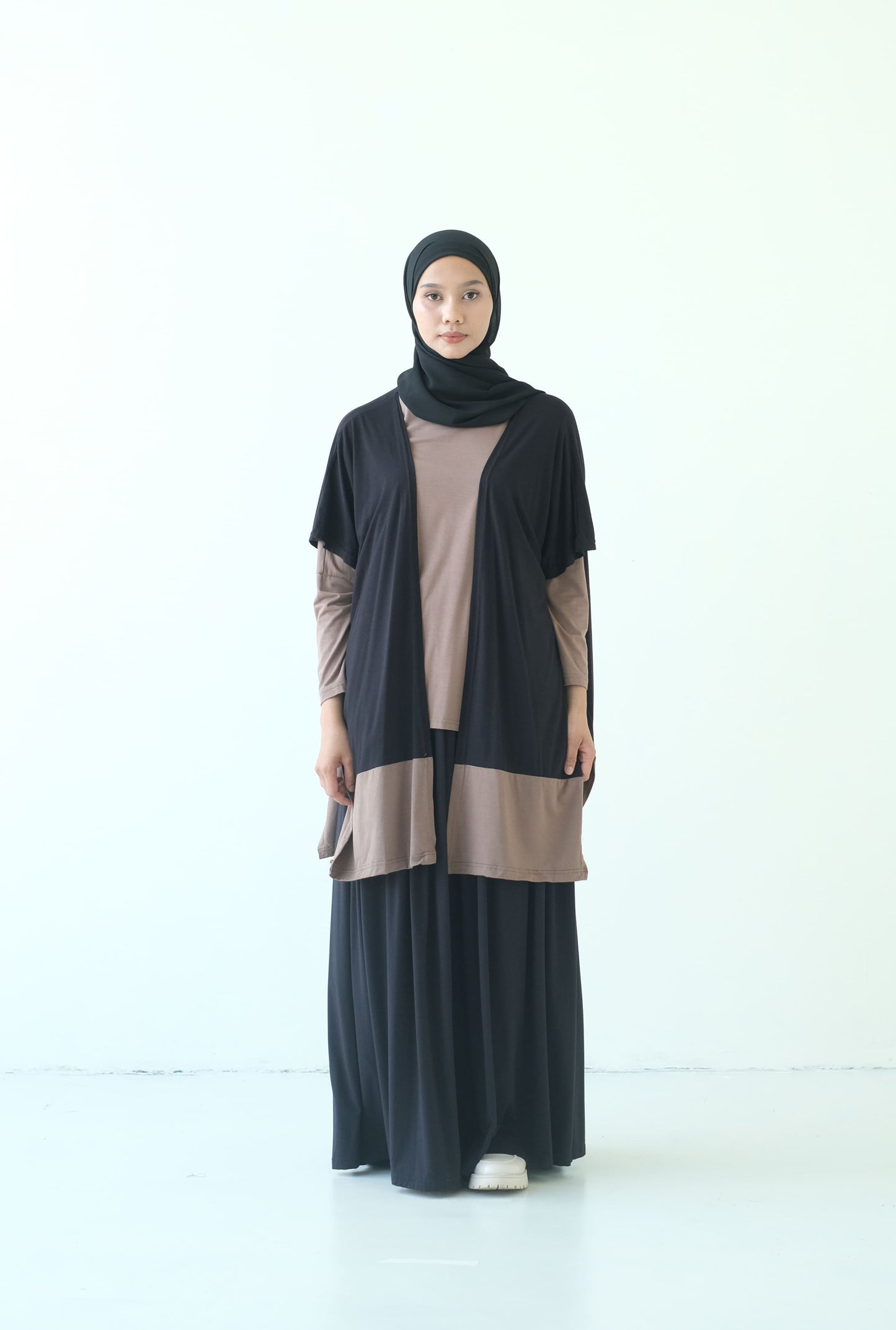 RASHAWL VEST CASMERE TWOTONE