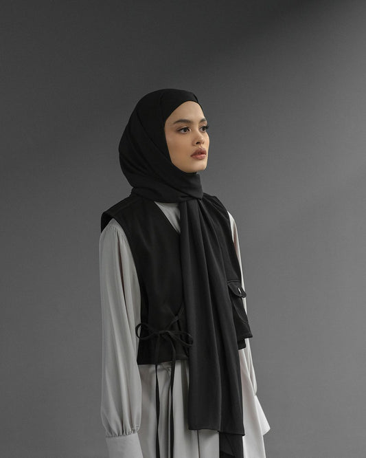 RASHAWL SPIEZ UTILITY VEST BLACK