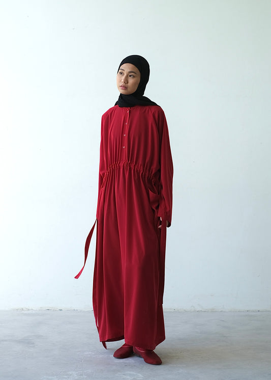 RASHAWL LILAC DRAWSTRING ABAYA