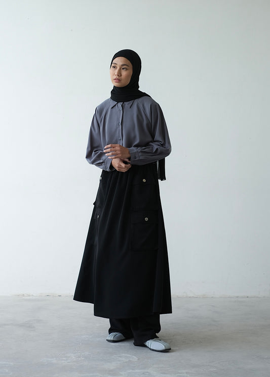 RASHAWL HANAWA PATCH POCKET SKIRT