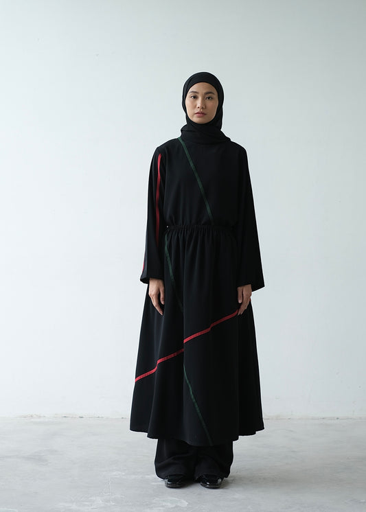 RASHAWL LEVY PLEATED PATCH BLOUSE