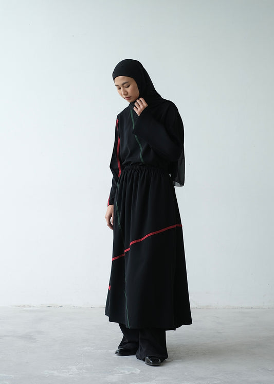 RASHAWL LEVY PLEATED PATCH BLOUSE