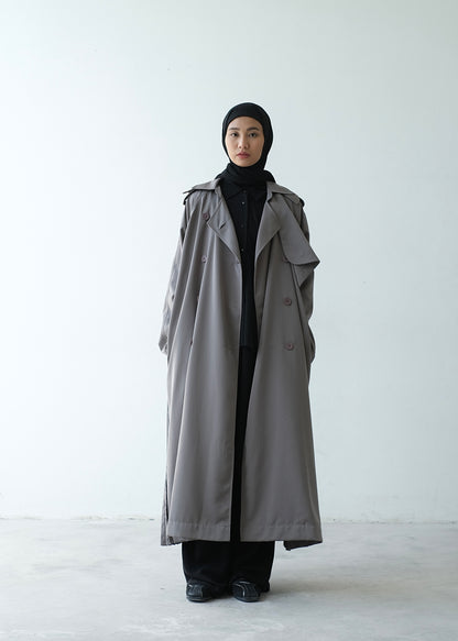 RASHAWL WISTERIA PLEATED HOODED COAT