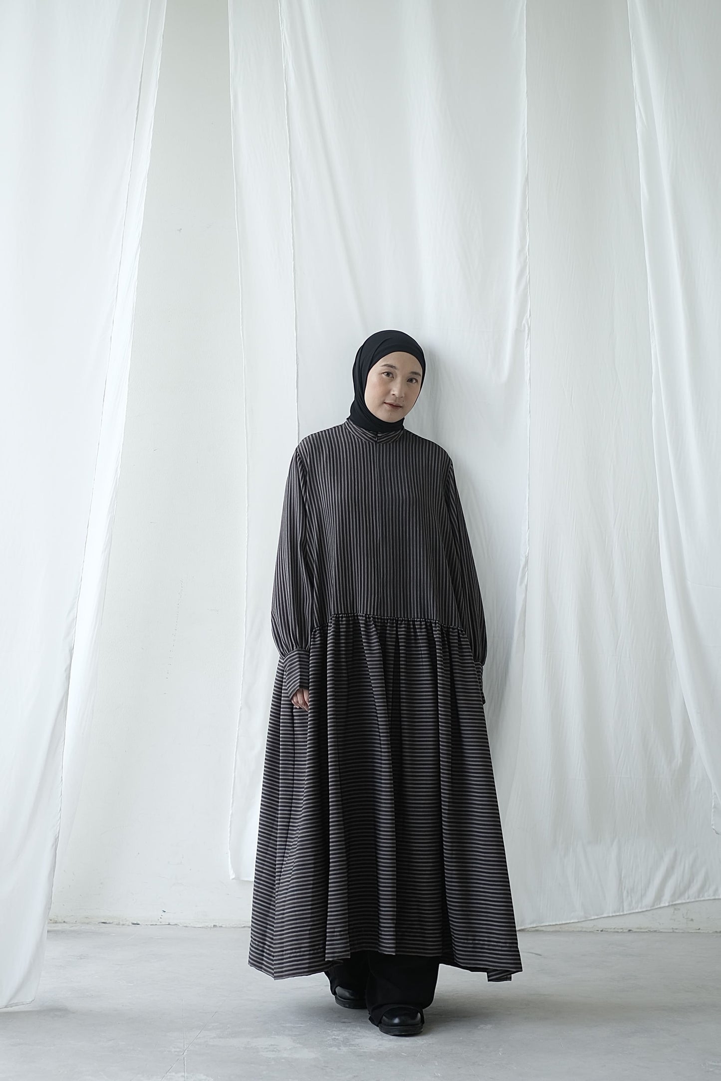 RASHAWL BUCK STIPES OVERSIZED DRESS