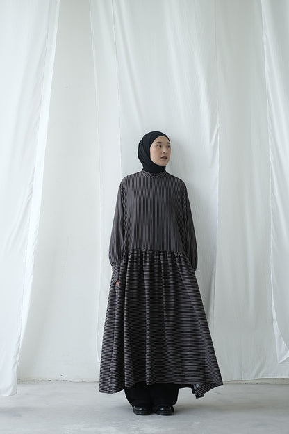 RASHAWL BUCK STIPES OVERSIZED DRESS