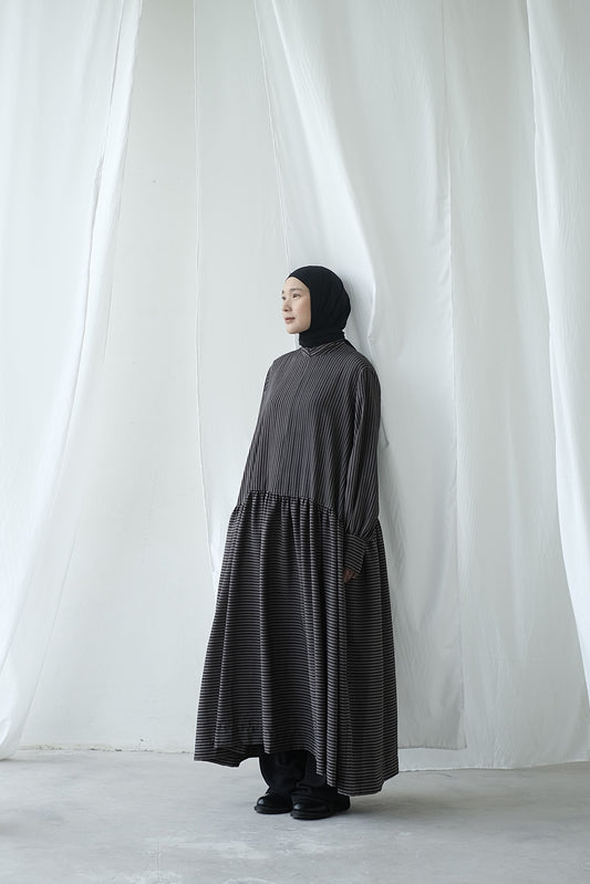 RASHAWL BUCK STIPES OVERSIZED DRESS