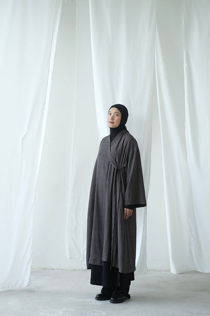 RASHAWL BEAVER STRIPES KIMONO JACKET