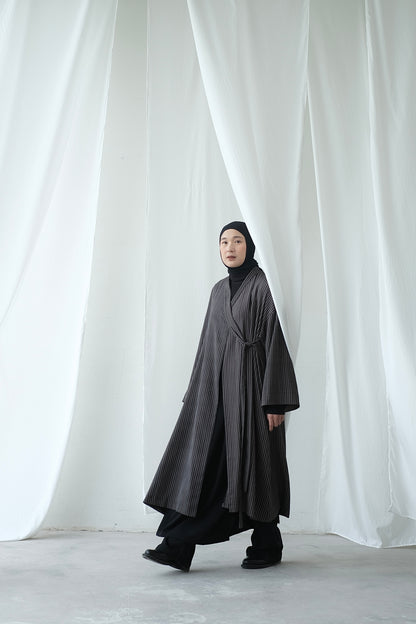 RASHAWL BEAVER STRIPES KIMONO JACKET