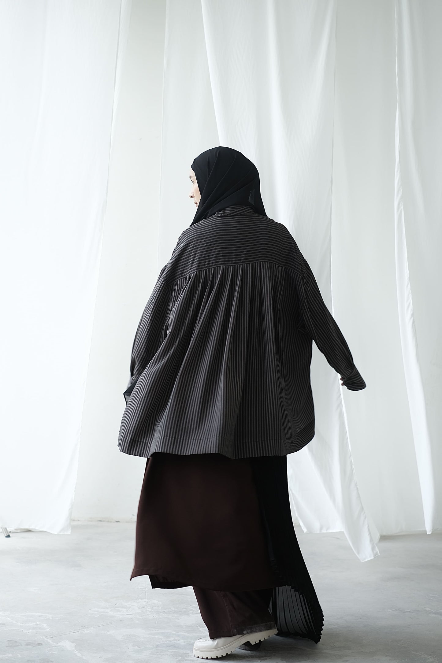 RASHAWL HARVEST OVERSIZED STRIPES SHIRT
