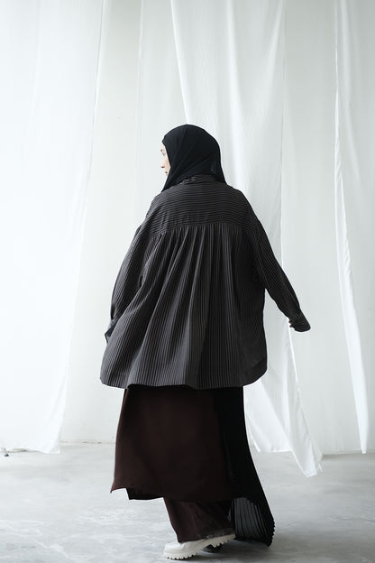 RASHAWL HARVEST OVERSIZED STRIPES SHIRT