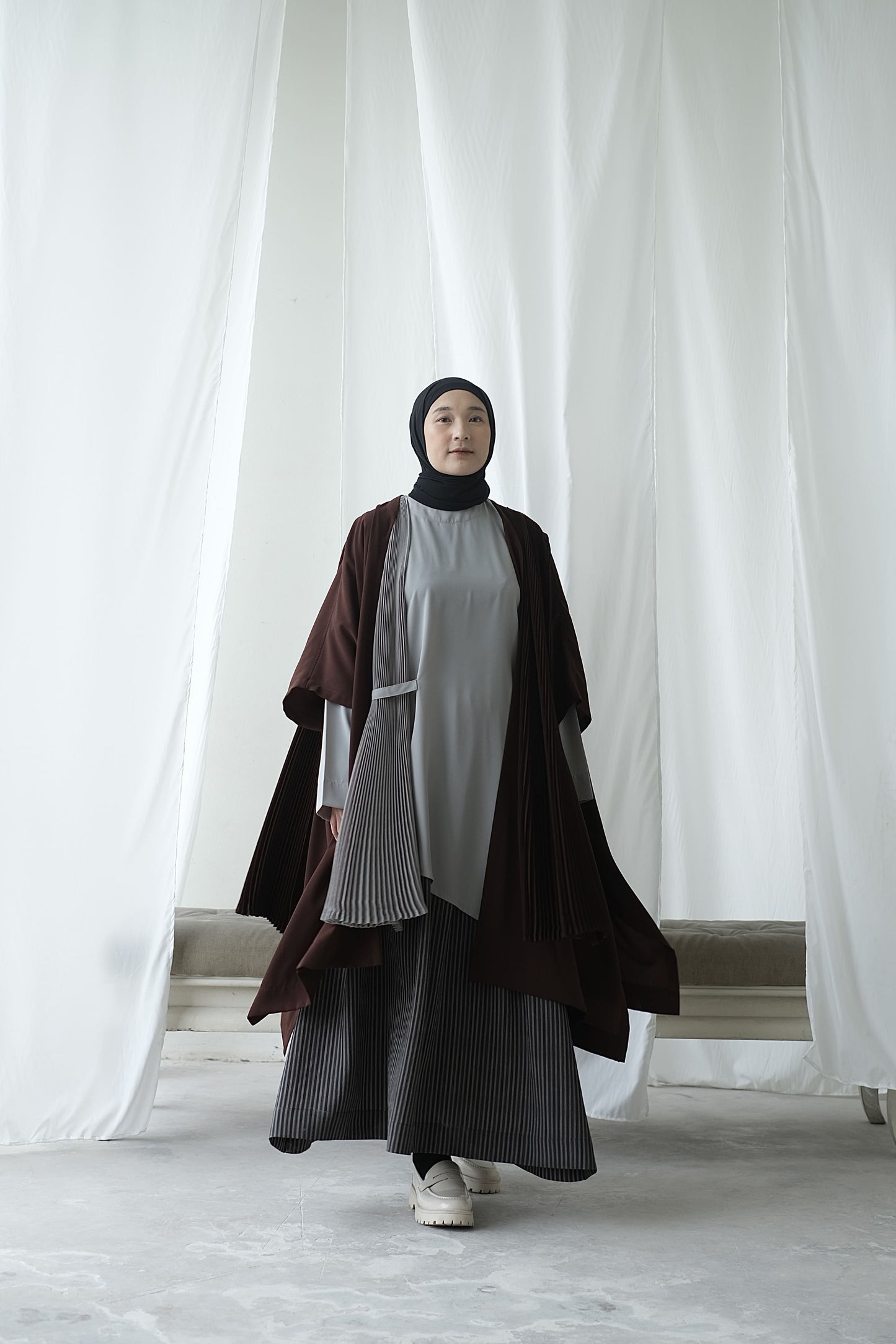 RASHAWL SRIPES FLARED SKIRT