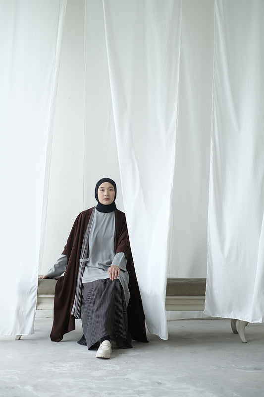 RASHAWL SRIPES FLARED SKIRT
