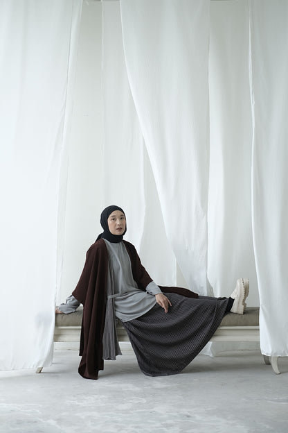 RASHAWL SRIPES FLARED SKIRT