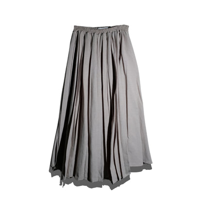 RASHAWL GOJODORI LAYERED PLEATED ASSYMETRIC SKIRT