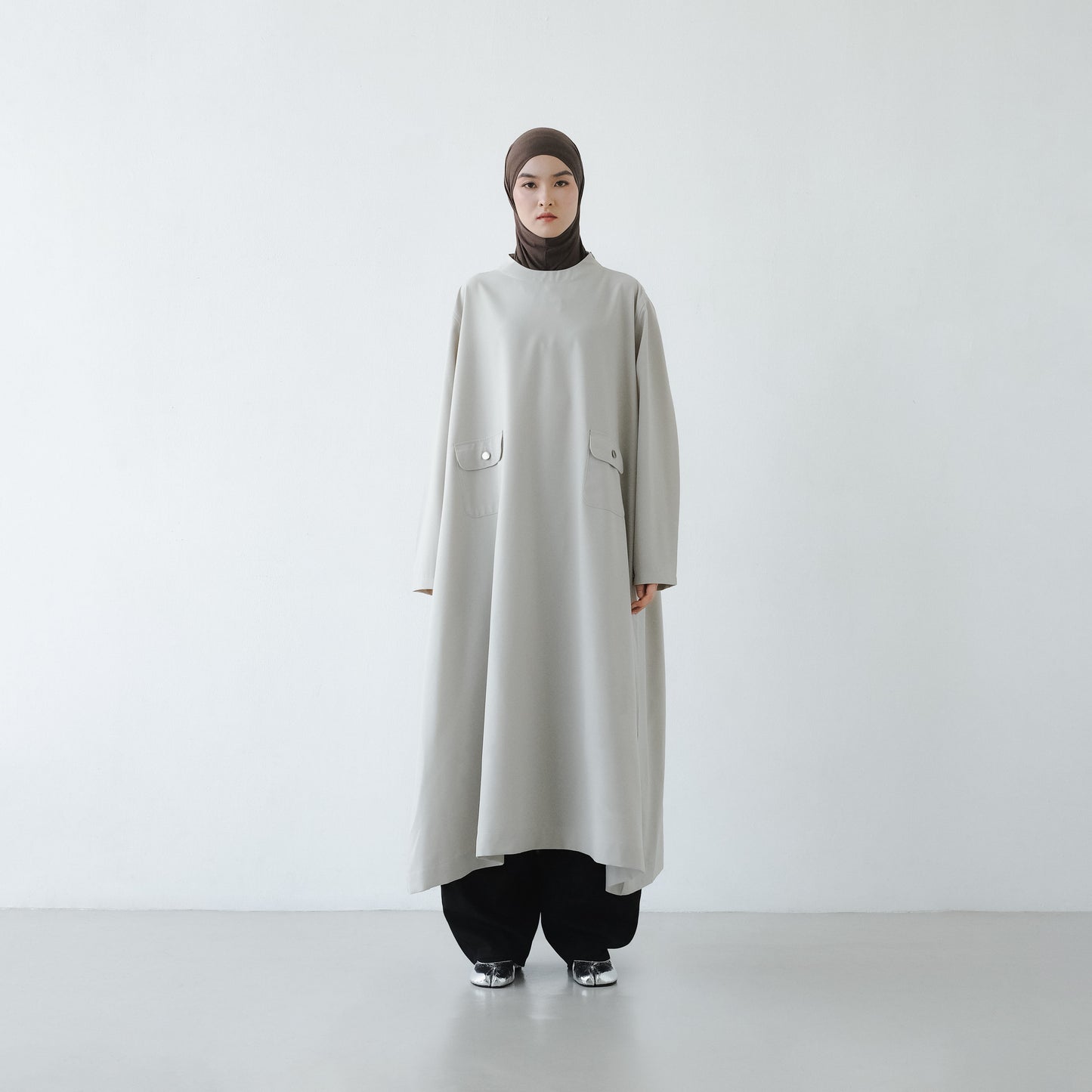 PRE ORDER RASHAWL GUELIZ POCKET LONG MIDI DRESS