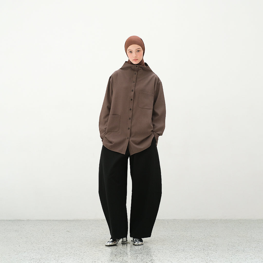 RASHAWL TENMA HIGH NECK TWO POCKET SHIRT