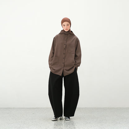 RASHAWL TENMA HIGH NECK TWO POCKET SHIRT