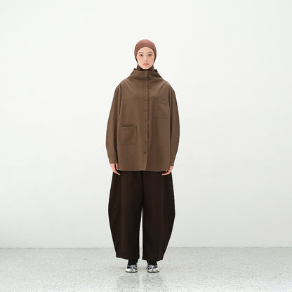 RASHAWL TENMA HIGH NECK TWO POCKET SHIRT
