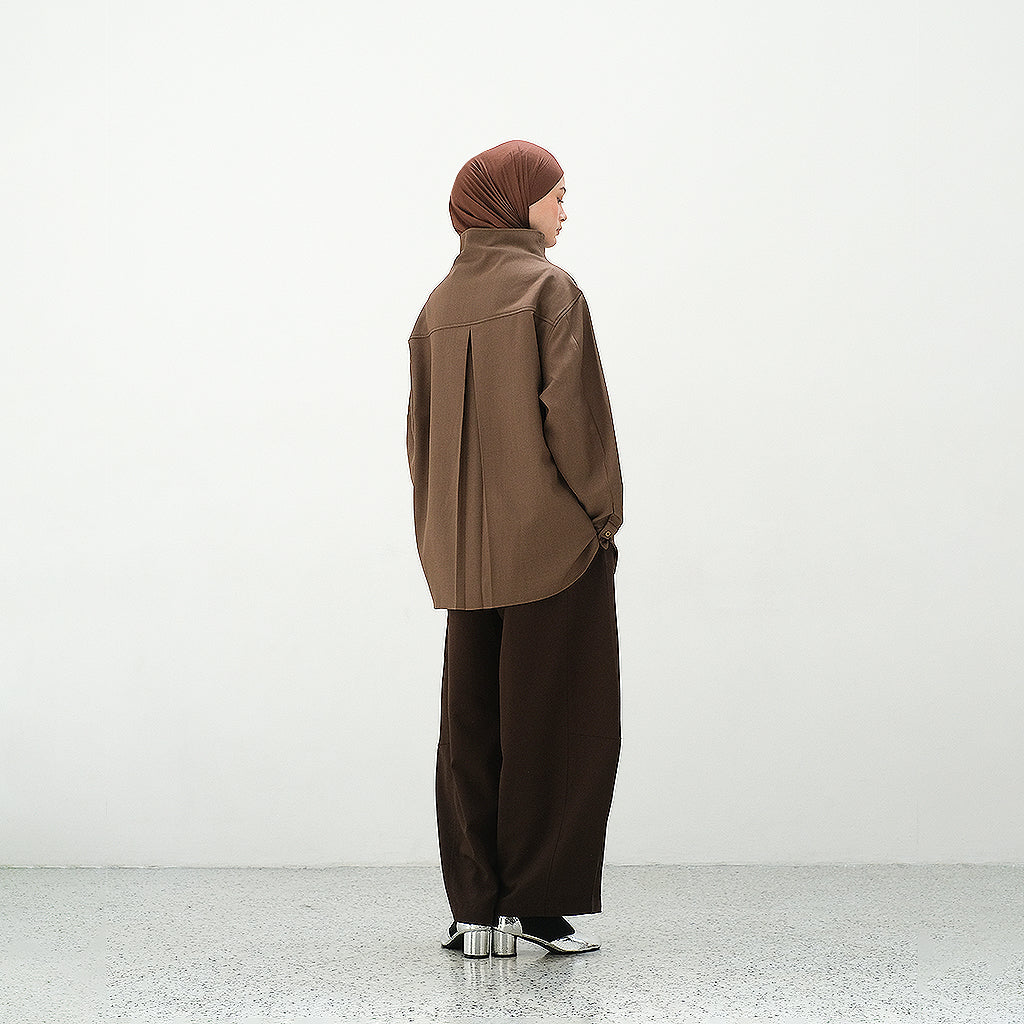 RASHAWL TENMA HIGH NECK TWO POCKET SHIRT